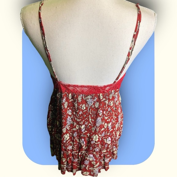 NWOT Free People Intimately ‘Last Night Mini Slip Dress’ in Red Size Small - Picture 11 of 16